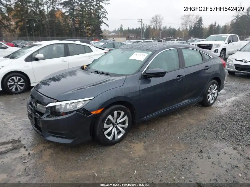 2HGFC2F57HH542429 2017 Honda Civic Lx