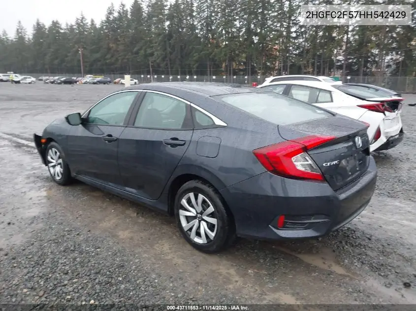 2HGFC2F57HH542429 2017 Honda Civic Lx