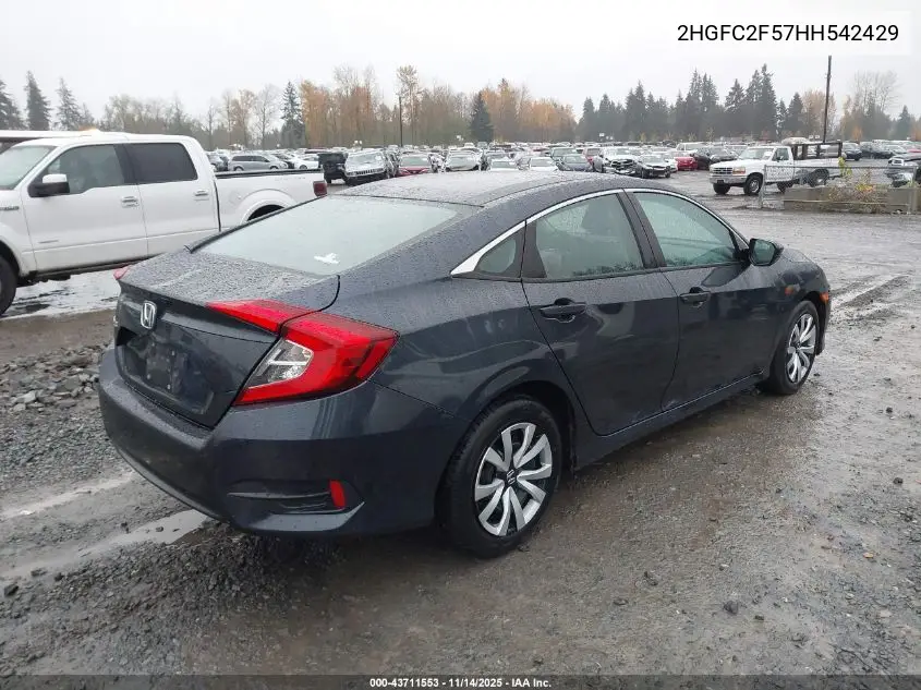 2HGFC2F57HH542429 2017 Honda Civic Lx