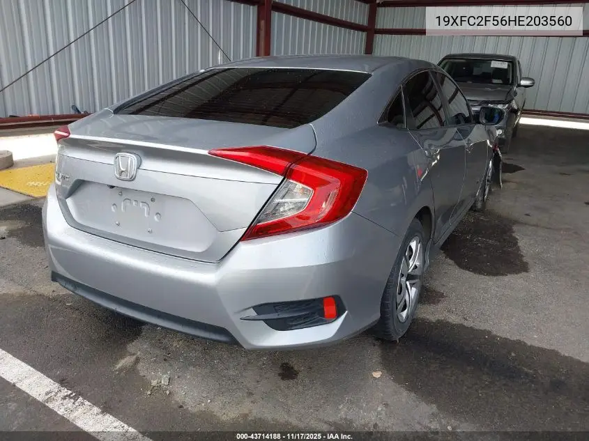 19XFC2F56HE203560 2017 Honda Civic Lx