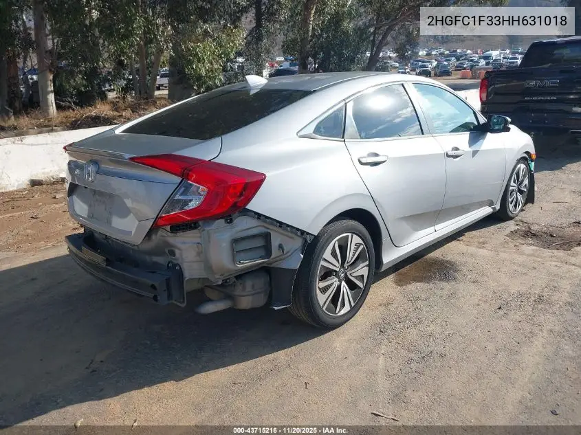 2HGFC1F33HH631018 2017 Honda Civic Ex-T