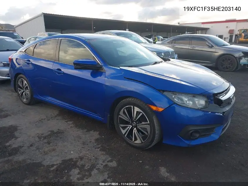 19XFC1F35HE203140 2017 Honda Civic Ex-T