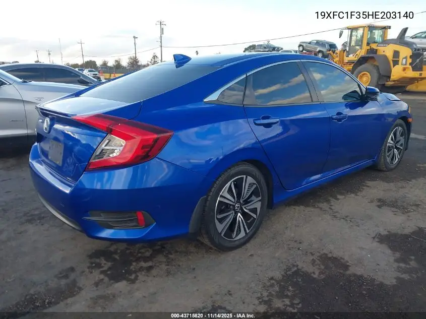 19XFC1F35HE203140 2017 Honda Civic Ex-T