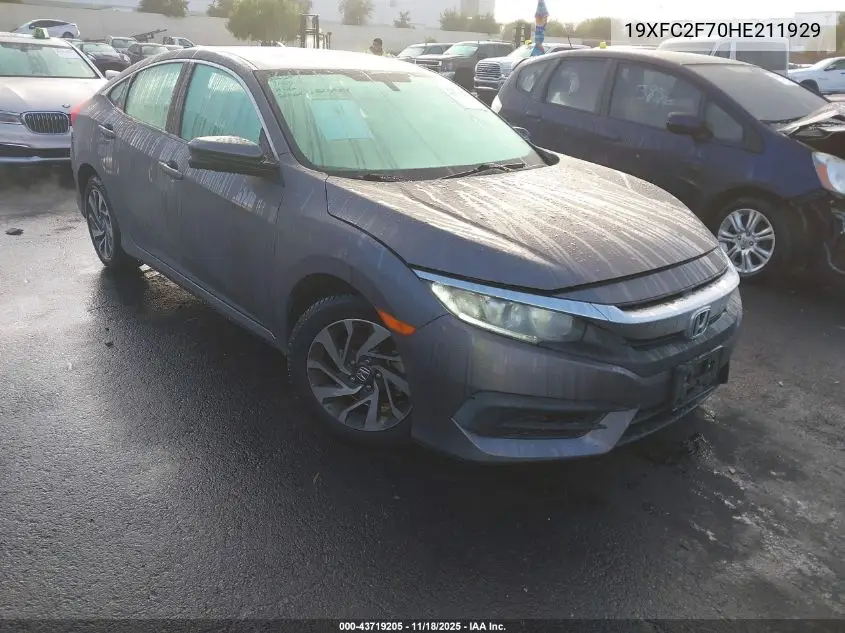 19XFC2F70HE211929 2017 Honda Civic Ex