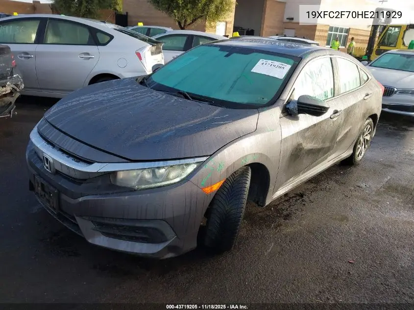 19XFC2F70HE211929 2017 Honda Civic Ex