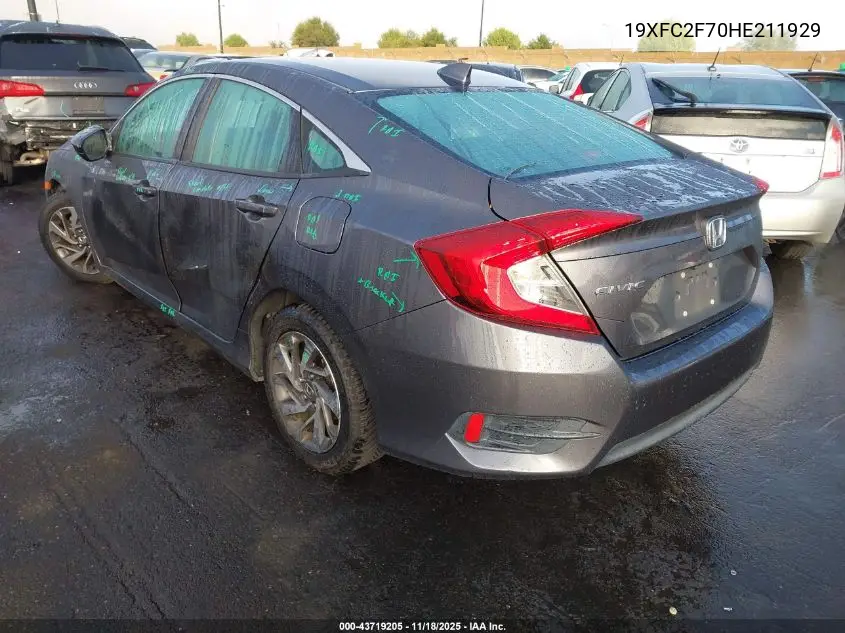 19XFC2F70HE211929 2017 Honda Civic Ex
