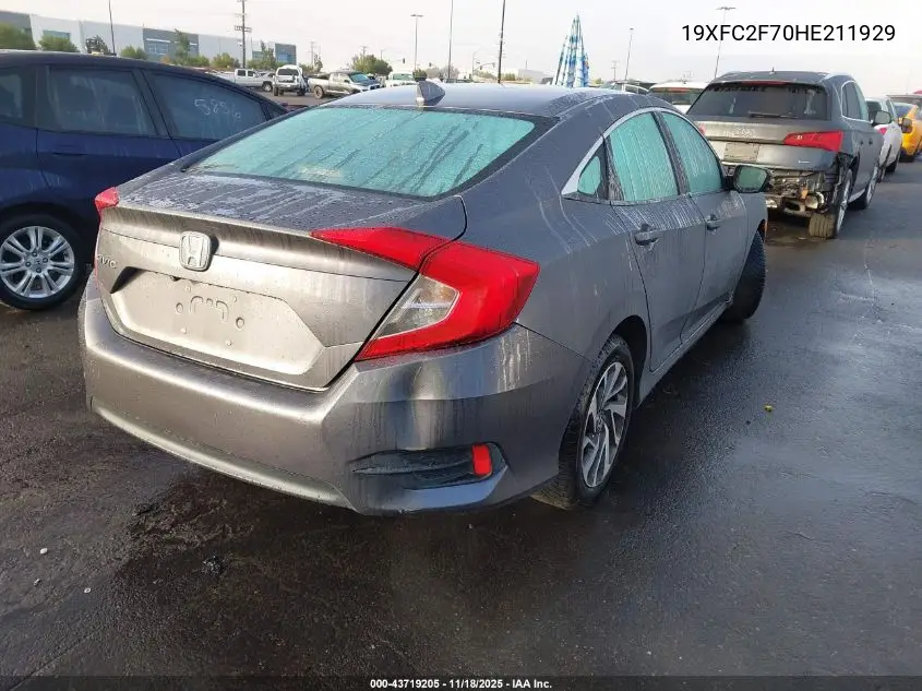 19XFC2F70HE211929 2017 Honda Civic Ex