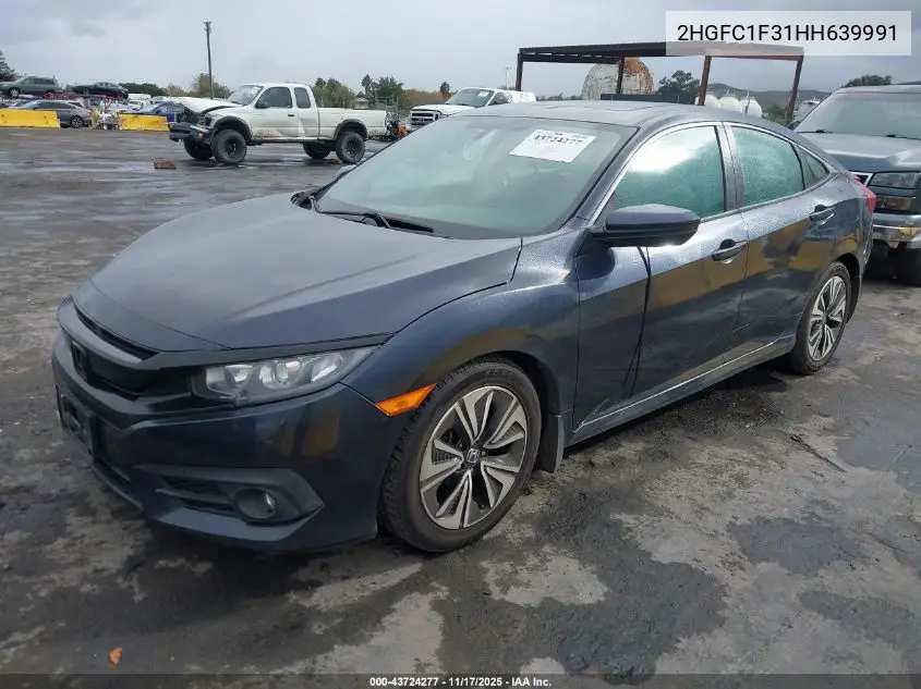 2HGFC1F31HH639991 2017 Honda Civic Ex-T