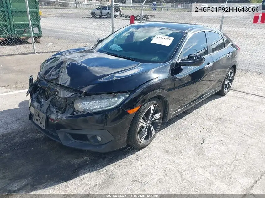 2HGFC1F92HH643066 2017 Honda Civic Touring