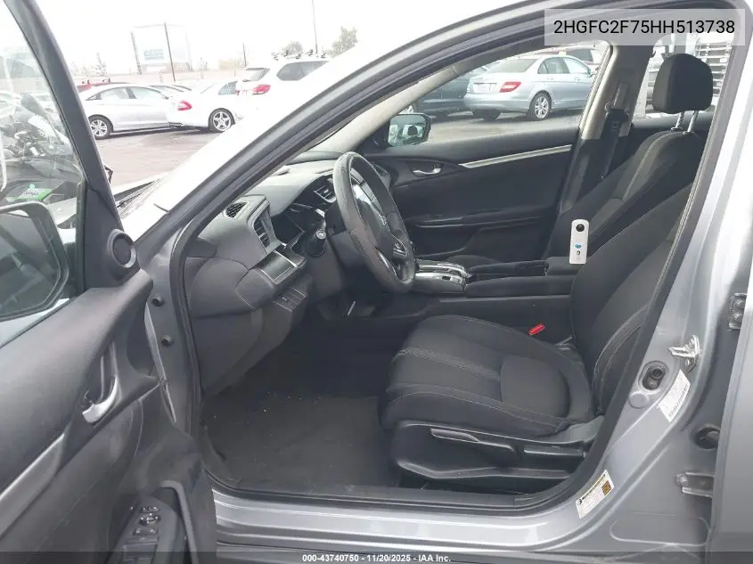 2HGFC2F75HH513738 2017 Honda Civic Ex