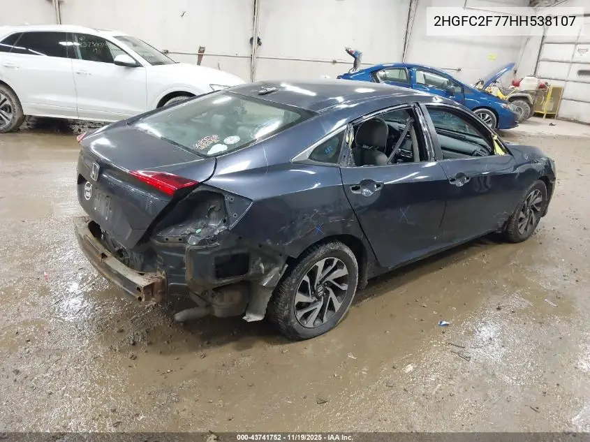 2HGFC2F77HH538107 2017 Honda Civic Ex