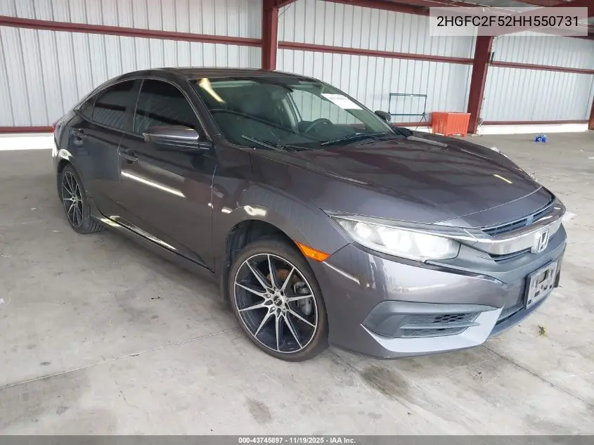 2HGFC2F52HH550731 2017 Honda Civic Lx