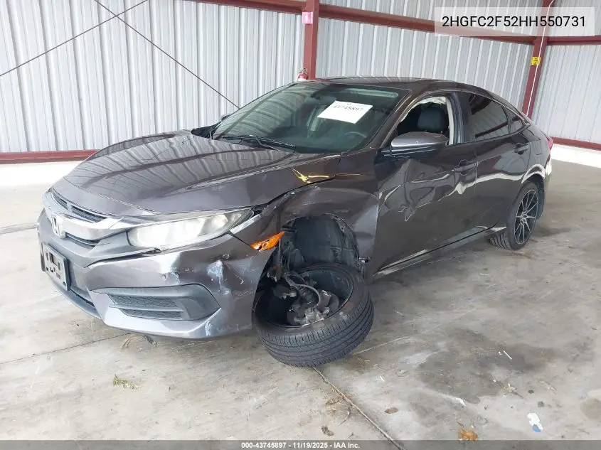 2HGFC2F52HH550731 2017 Honda Civic Lx