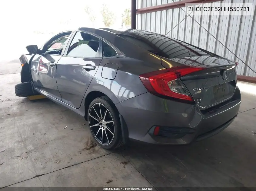 2HGFC2F52HH550731 2017 Honda Civic Lx