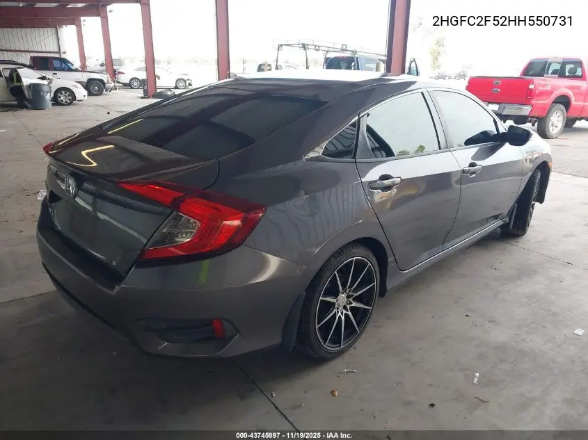 2HGFC2F52HH550731 2017 Honda Civic Lx