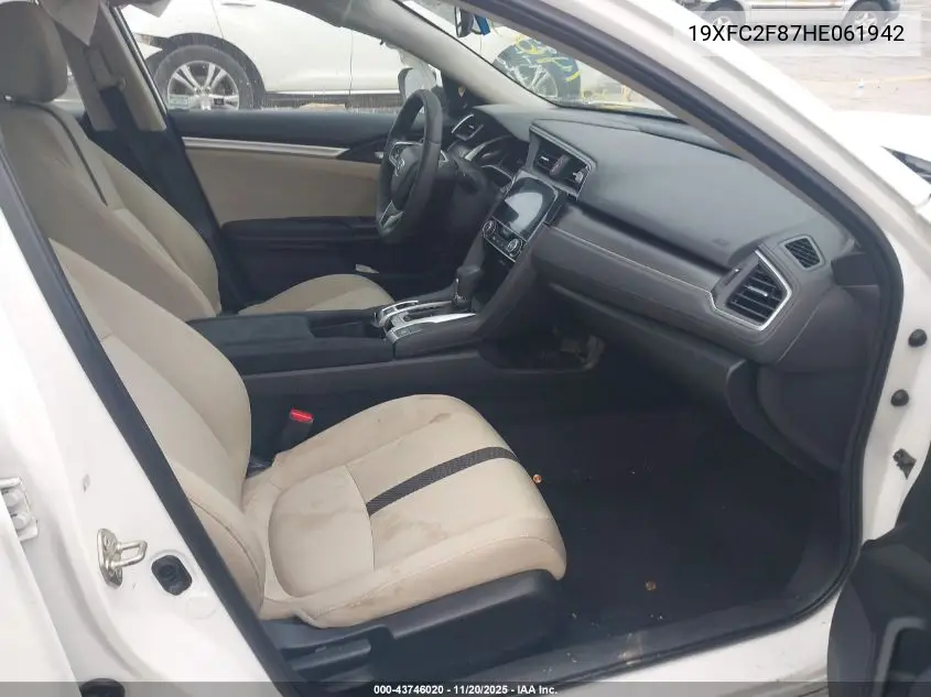 19XFC2F87HE061942 2017 Honda Civic Ex