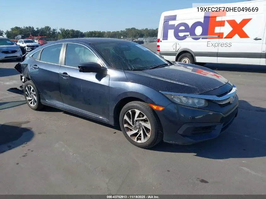 19XFC2F70HE049669 2017 Honda Civic Ex