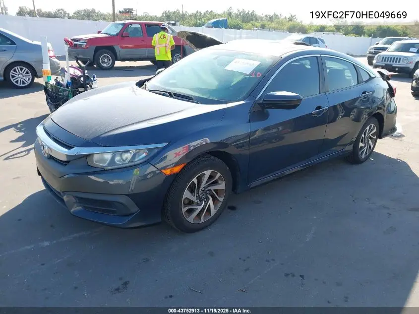 19XFC2F70HE049669 2017 Honda Civic Ex
