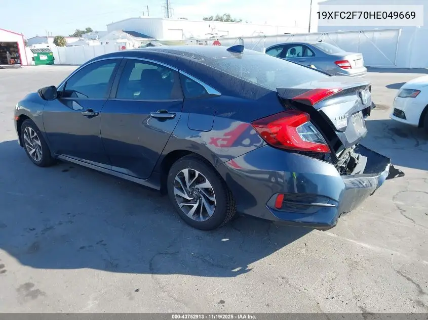 19XFC2F70HE049669 2017 Honda Civic Ex