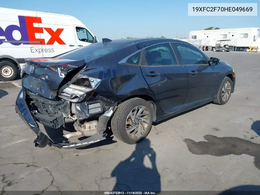 19XFC2F70HE049669 2017 Honda Civic Ex