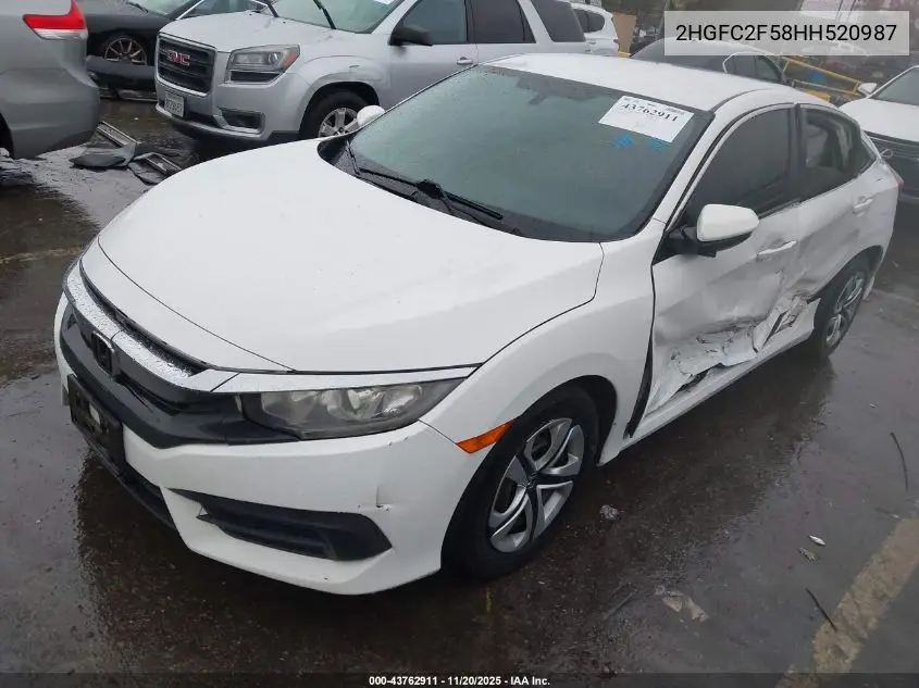 2HGFC2F58HH520987 2017 Honda Civic Lx