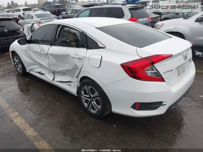 2HGFC2F58HH520987 2017 Honda Civic Lx