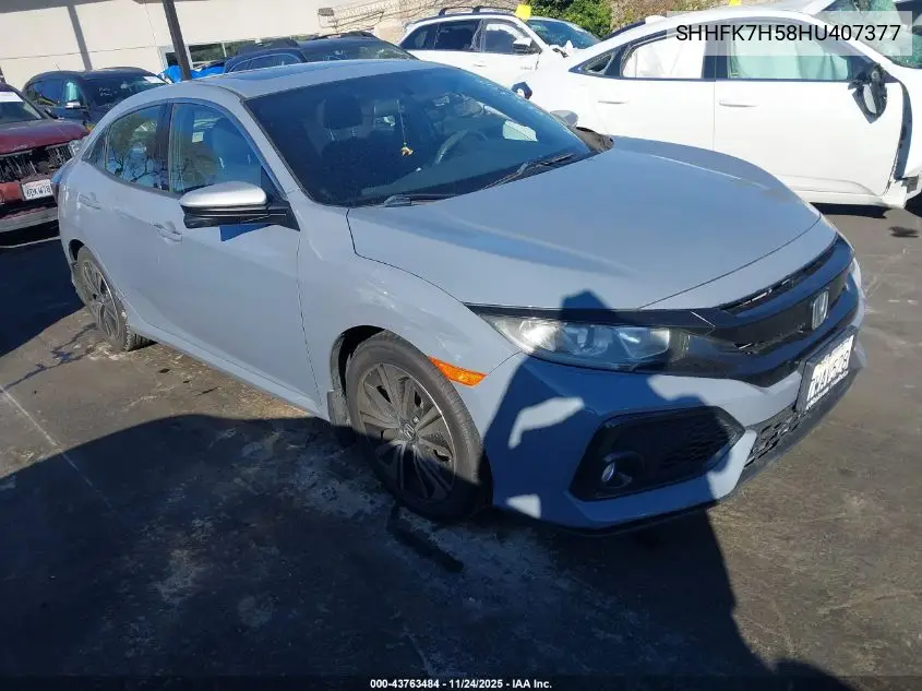 SHHFK7H58HU407377 2017 Honda Civic Ex