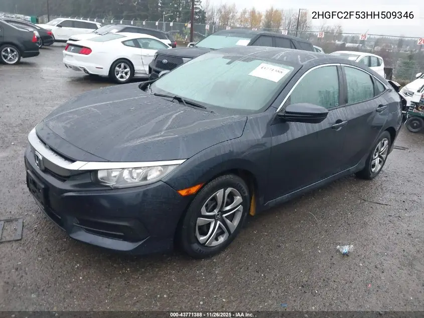 2HGFC2F53HH509346 2017 Honda Civic Lx