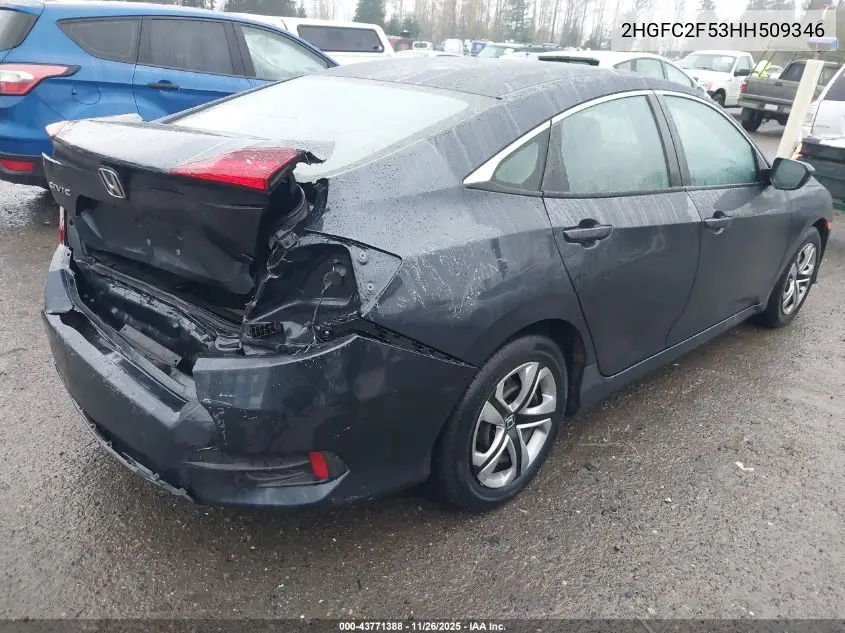 2HGFC2F53HH509346 2017 Honda Civic Lx