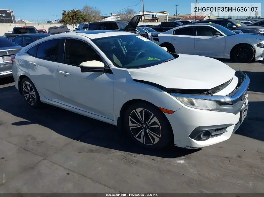 2HGFC1F35HH636107 2017 Honda Civic Ex-T