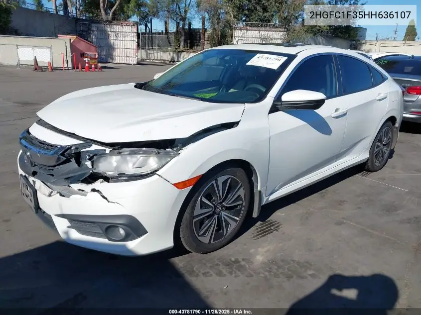 2HGFC1F35HH636107 2017 Honda Civic Ex-T