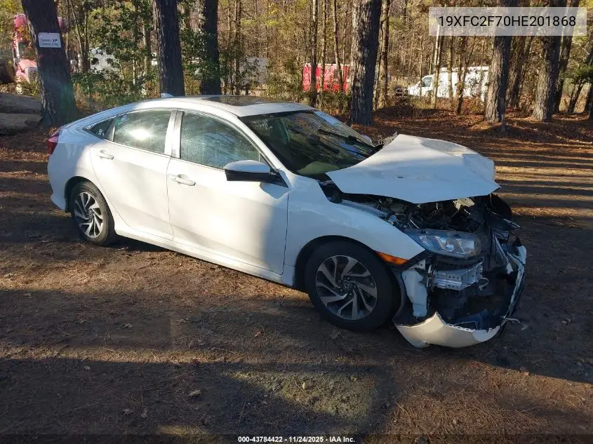 19XFC2F70HE201868 2017 Honda Civic Ex