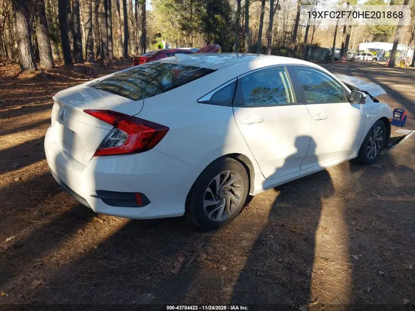 19XFC2F70HE201868 2017 Honda Civic Ex