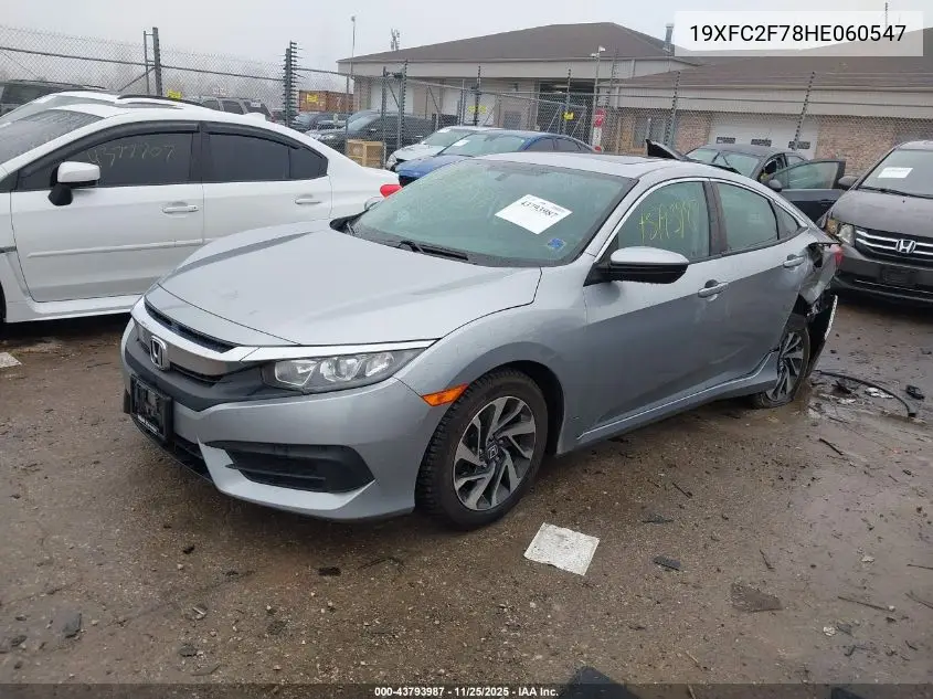 19XFC2F78HE060547 2017 Honda Civic Ex
