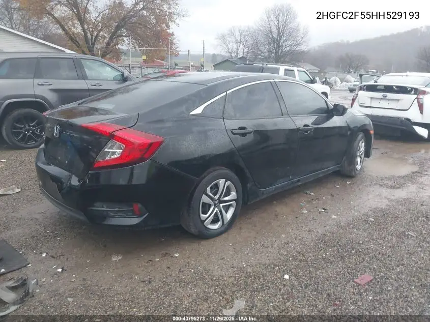 2HGFC2F55HH529193 2017 Honda Civic Lx