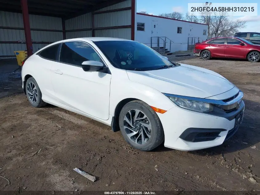2HGFC4A58HH310215 2017 Honda Civic Lx