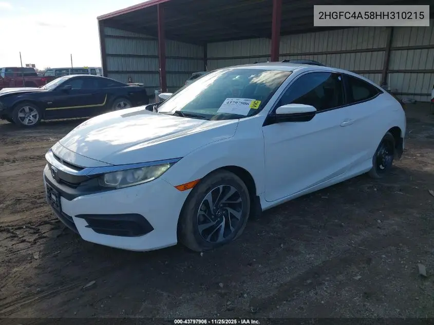 2HGFC4A58HH310215 2017 Honda Civic Lx