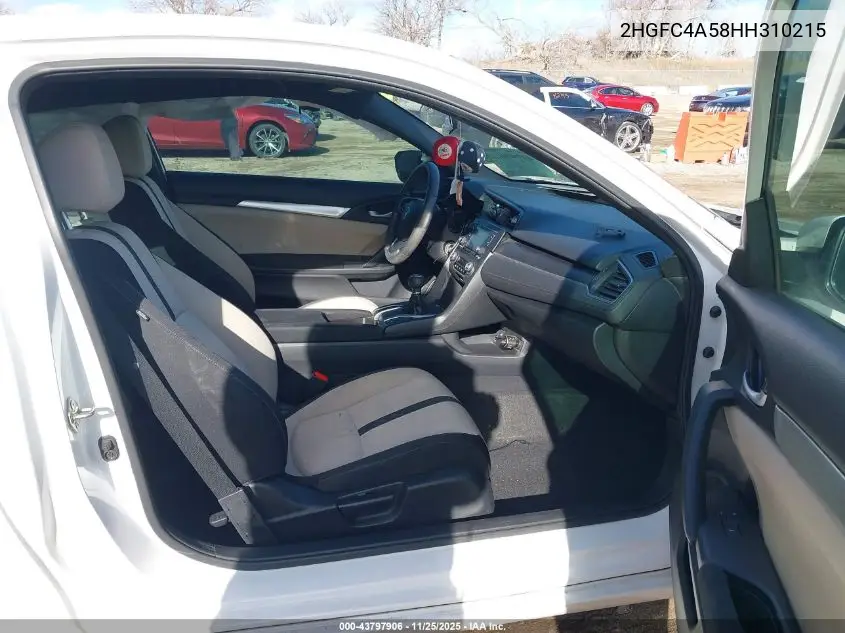 2HGFC4A58HH310215 2017 Honda Civic Lx