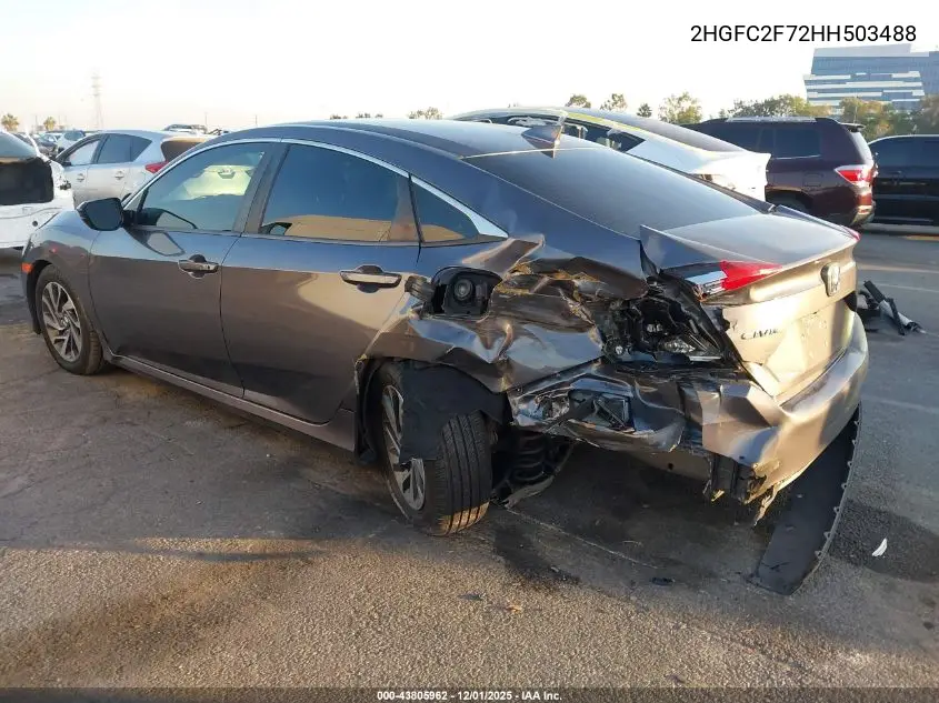 2HGFC2F72HH503488 2017 Honda Civic Ex