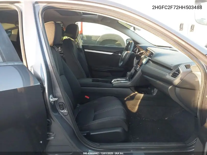 2HGFC2F72HH503488 2017 Honda Civic Ex