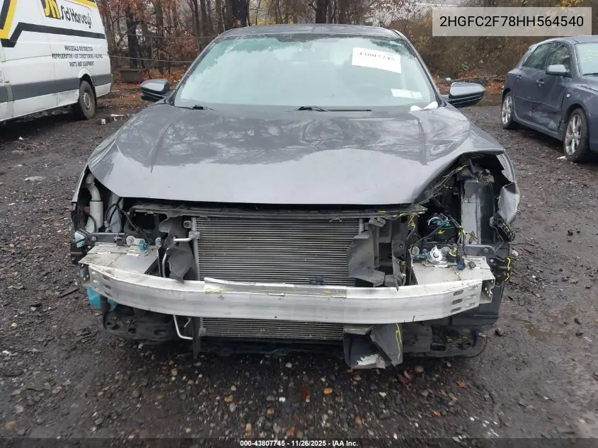 2HGFC2F78HH564540 2017 Honda Civic Ex