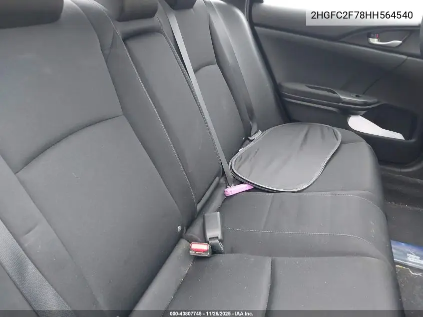 2HGFC2F78HH564540 2017 Honda Civic Ex