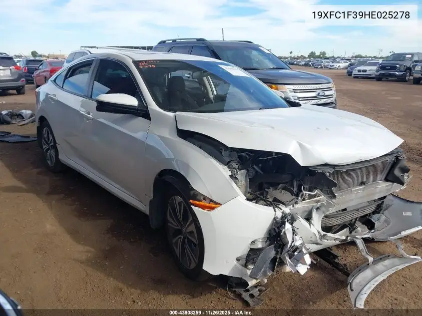 19XFC1F39HE025278 2017 Honda Civic Ex-T