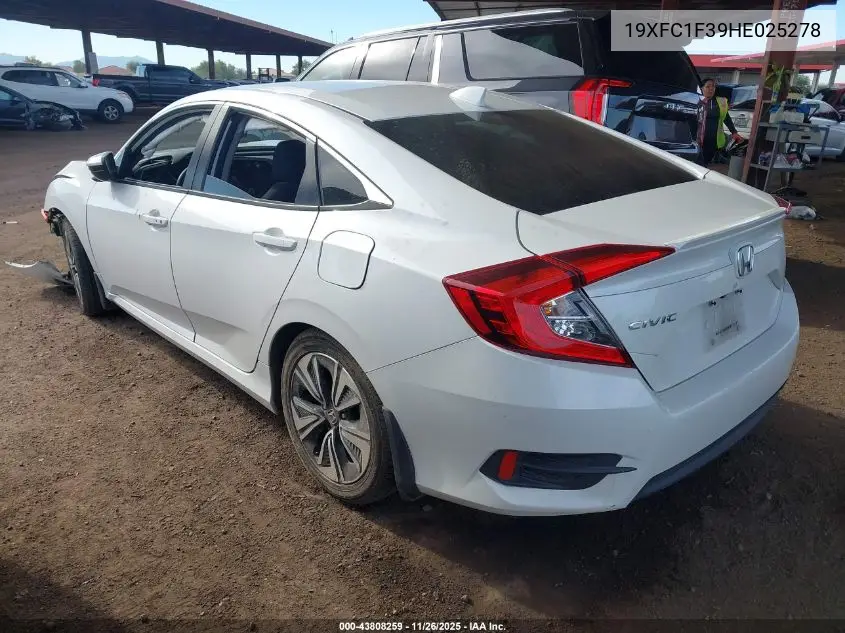 19XFC1F39HE025278 2017 Honda Civic Ex-T