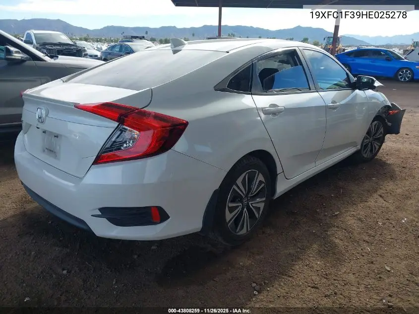 19XFC1F39HE025278 2017 Honda Civic Ex-T