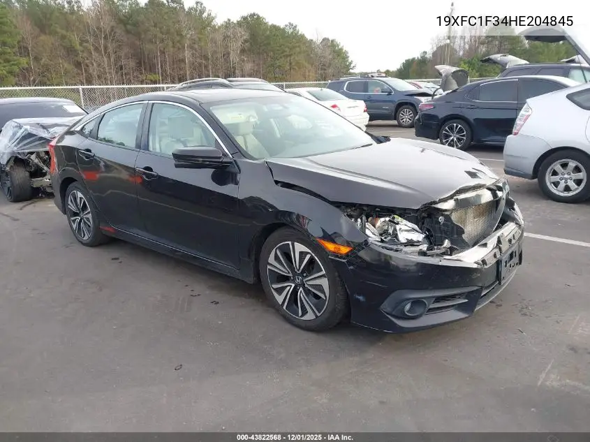 19XFC1F34HE204845 2017 Honda Civic Ex-T