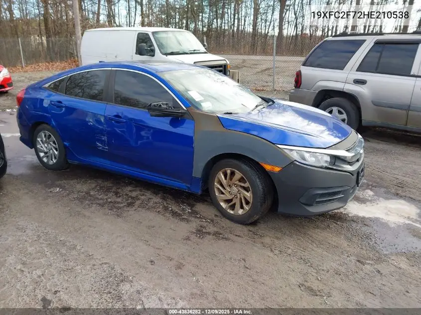 19XFC2F72HE210538 2017 Honda Civic Ex