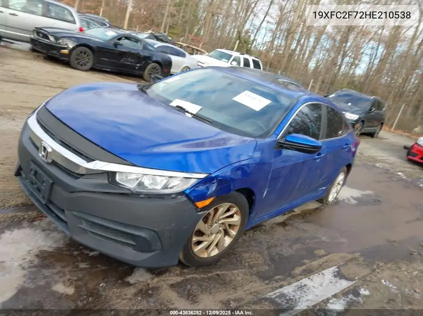 19XFC2F72HE210538 2017 Honda Civic Ex