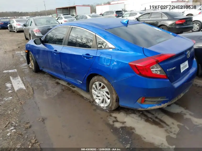 19XFC2F72HE210538 2017 Honda Civic Ex