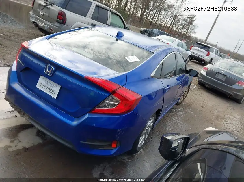 19XFC2F72HE210538 2017 Honda Civic Ex